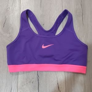 Nike purple and hot pink sports bra
